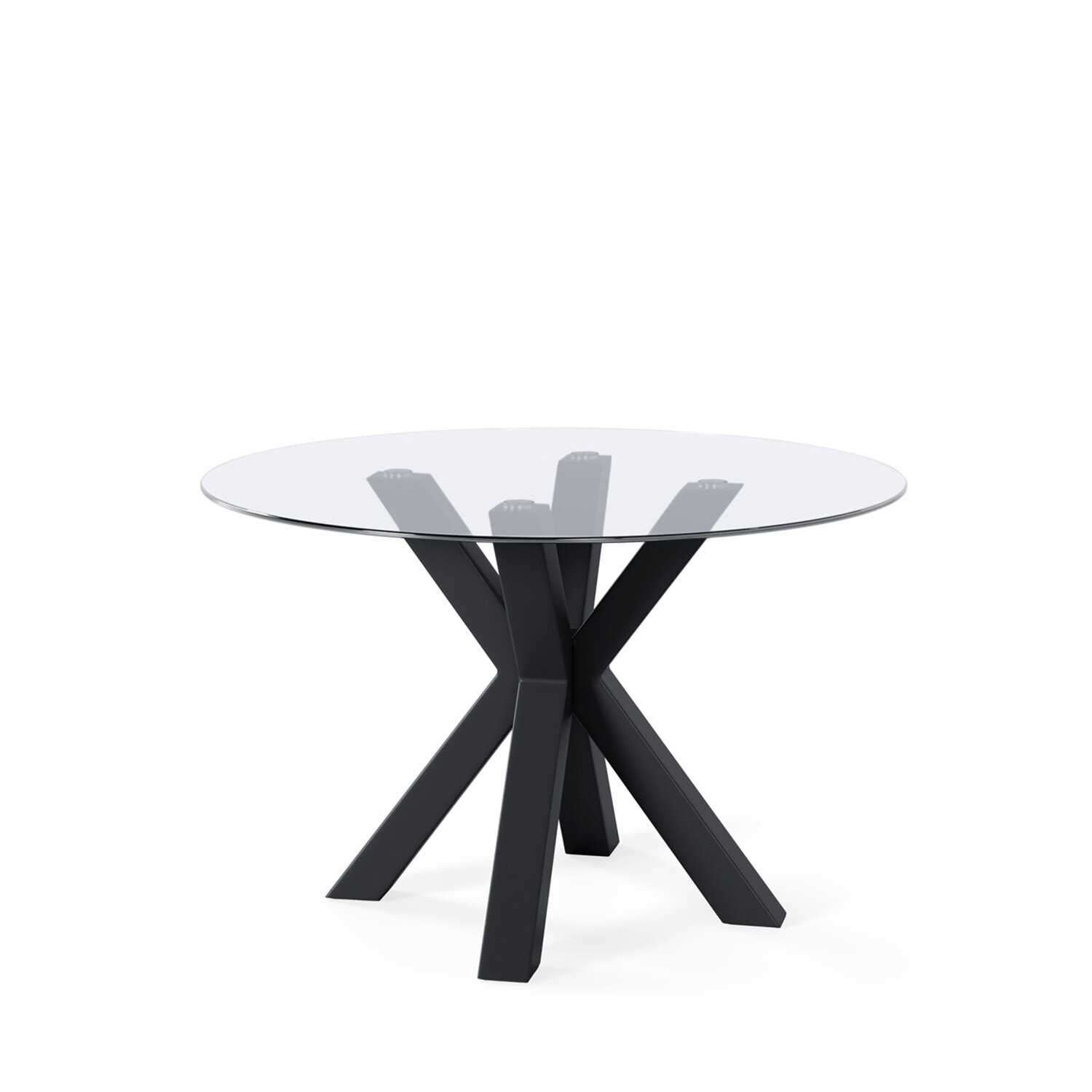 Mesa fija JADE 100 cristal/negro