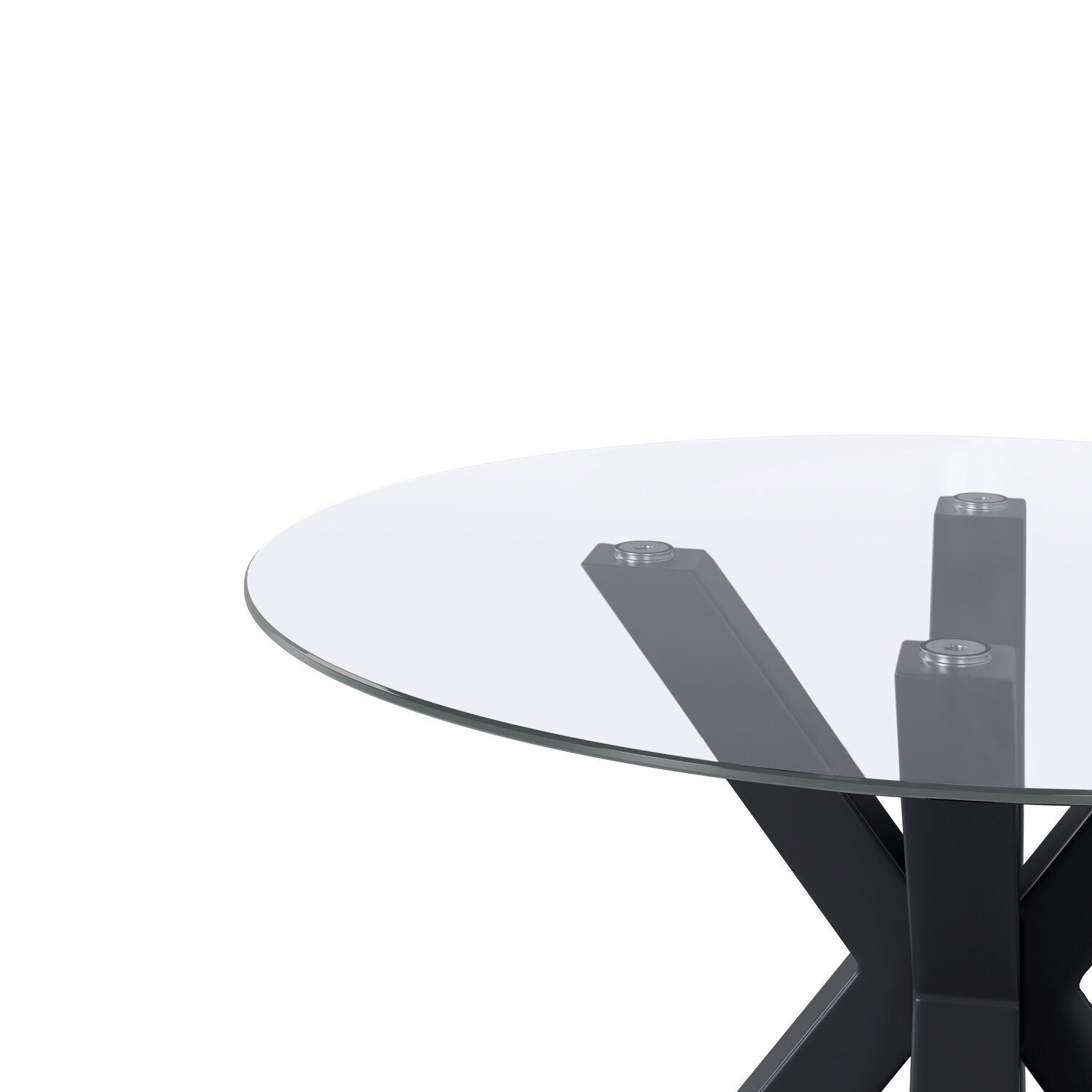 Mesa fija JADE 100 cristal/negro - Image 3