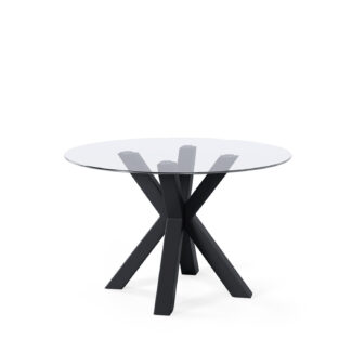 Mesa fija JADE 120 cristal/negro
