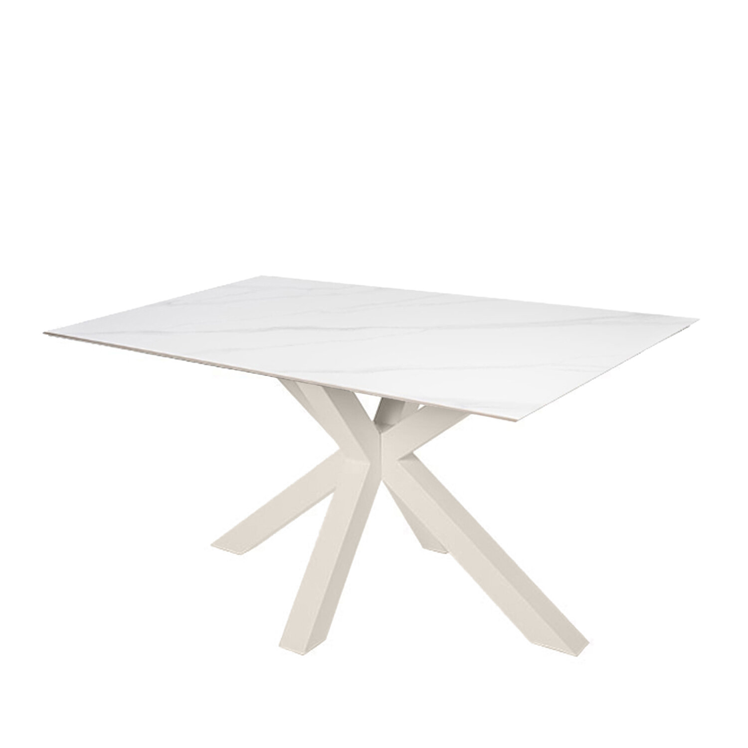 Mesa fija JOYCE 140 blanco/beige