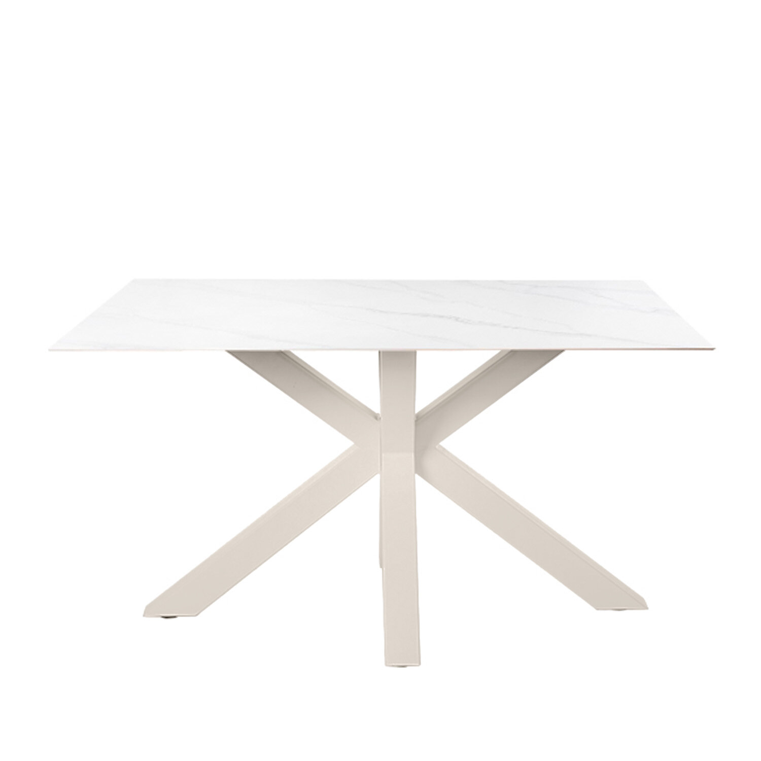 Mesa fija JOYCE 140 blanco/beige - Image 2