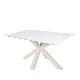Mesa fija JOYCE 160 blanco/beige