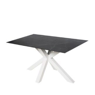 Mesa fija JOYCE 160 negro/blanco