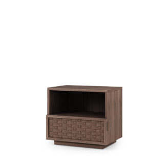 Mesita baja 60 BORNEO nogal (1 cajón + 1 hueco)