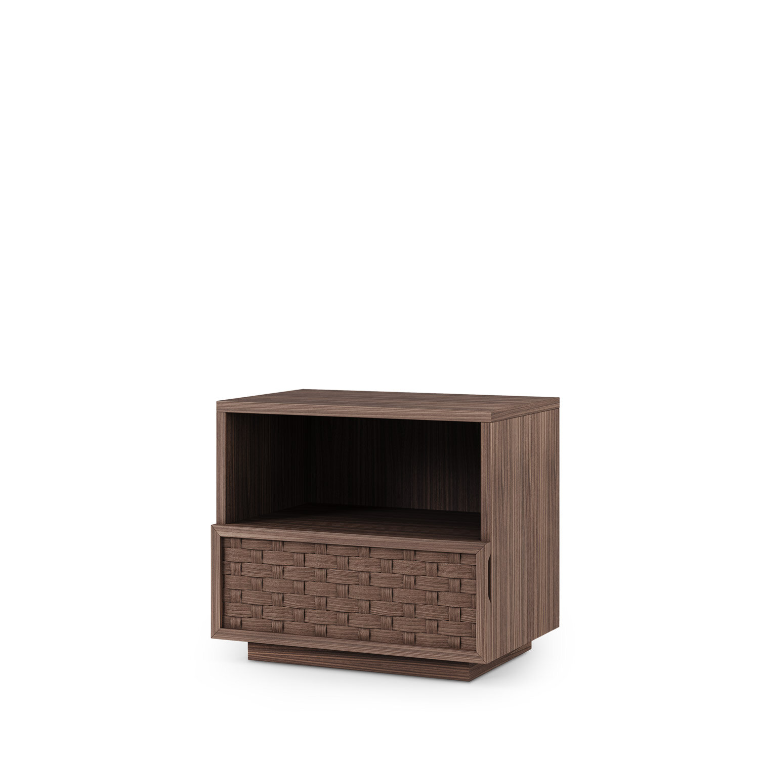 Mesita baja 60 BORNEO nogal (1 cajón + 1 hueco)