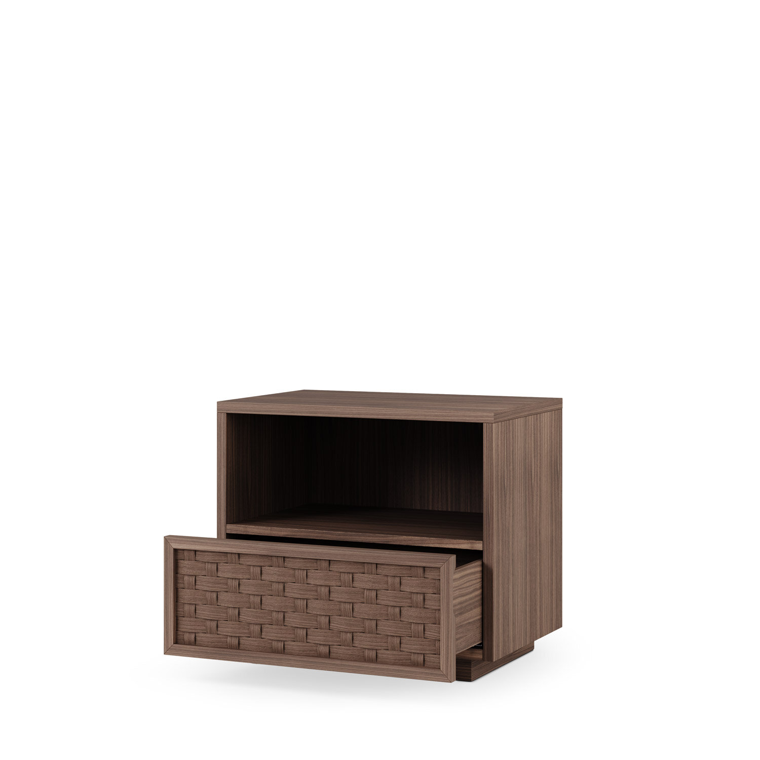Mesita baja 60 BORNEO nogal (1 cajón + 1 hueco) - Image 5