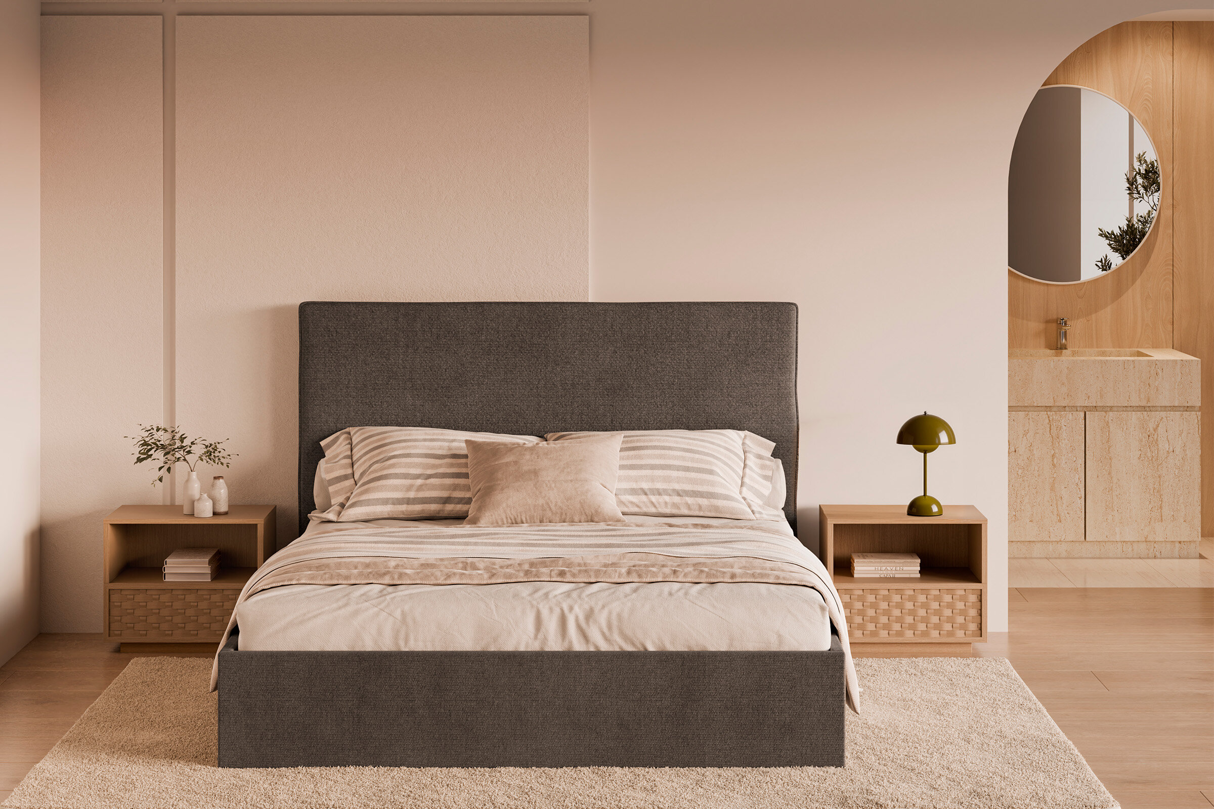 Mesita baja 60 BORNEO roble (1 cajón + 1 hueco)
