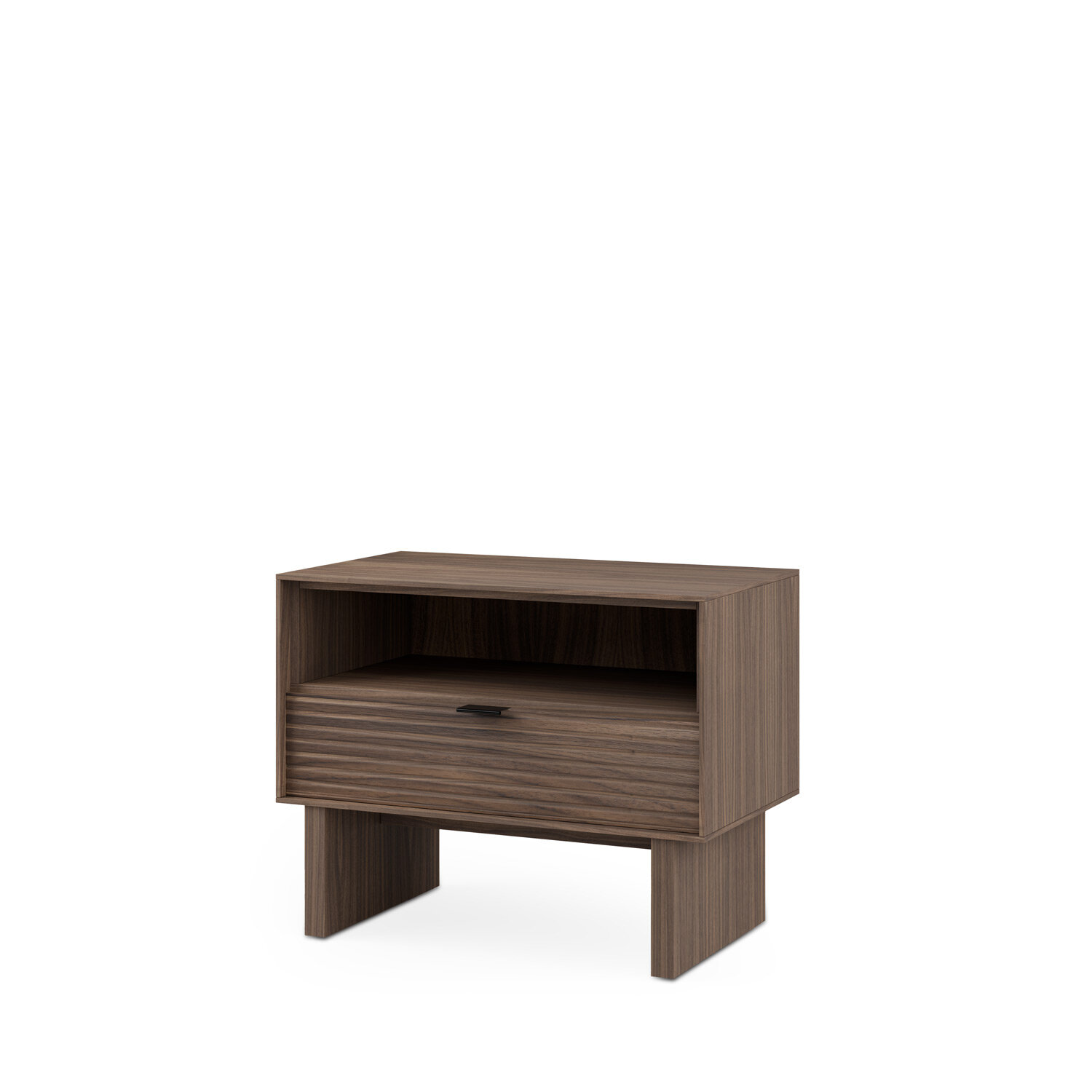 Mesita baja 60 TULSA nogal pata madera (1 cajón + 1 hueco) - Image 3