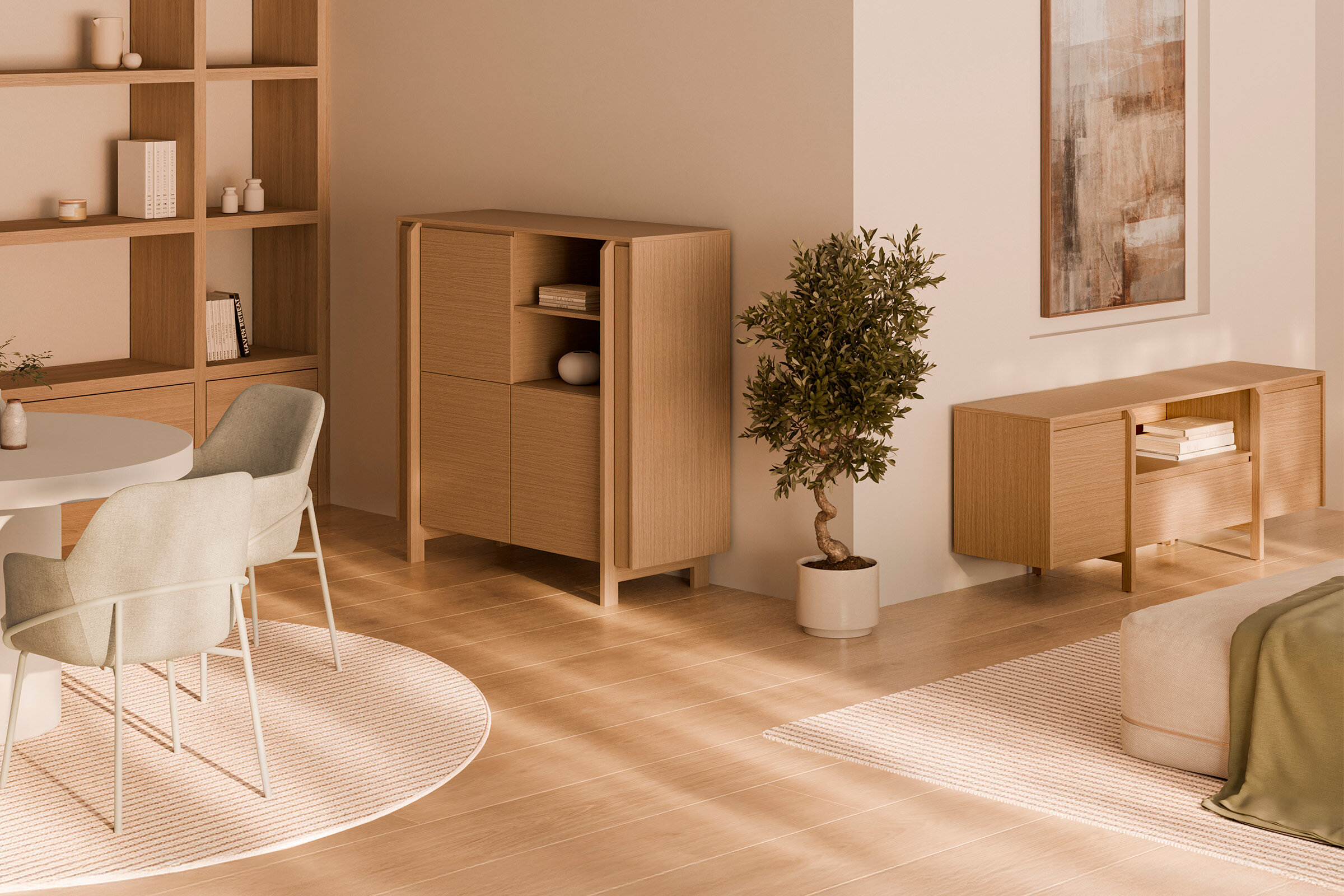 Mueble TV 160 PACIFIC (2 puertas + cajones)