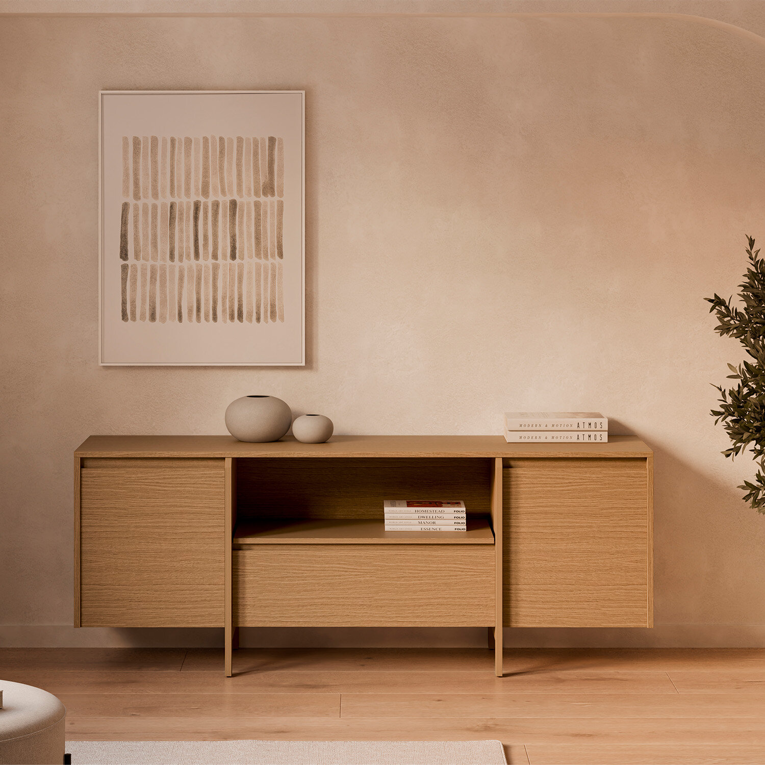 Mueble TV 160 PACIFIC (2 puertas + cajones) - Image 2