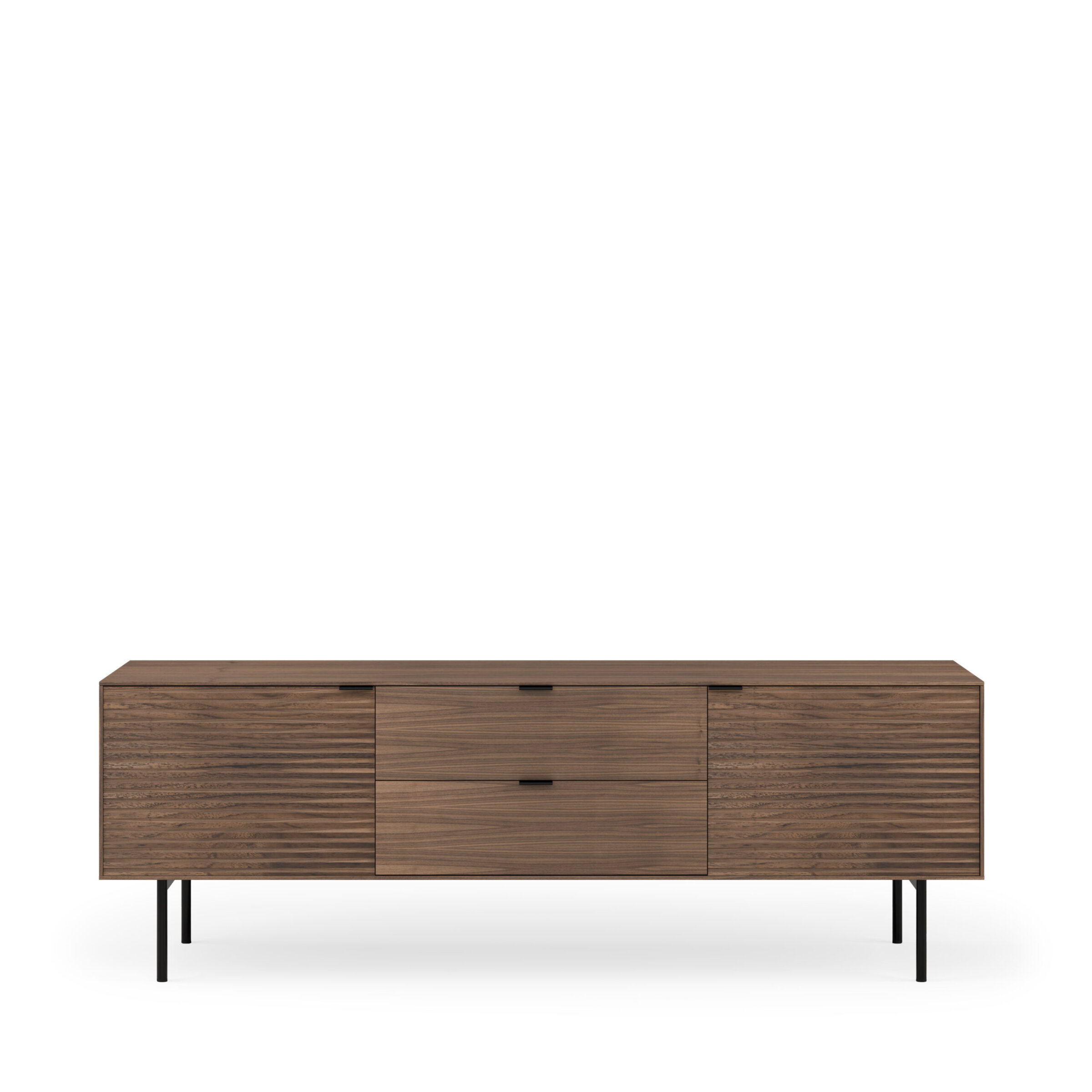 Mueble TV 160 TULSA nogal pata metal (2 puertas + 2 cajones) - Image 3