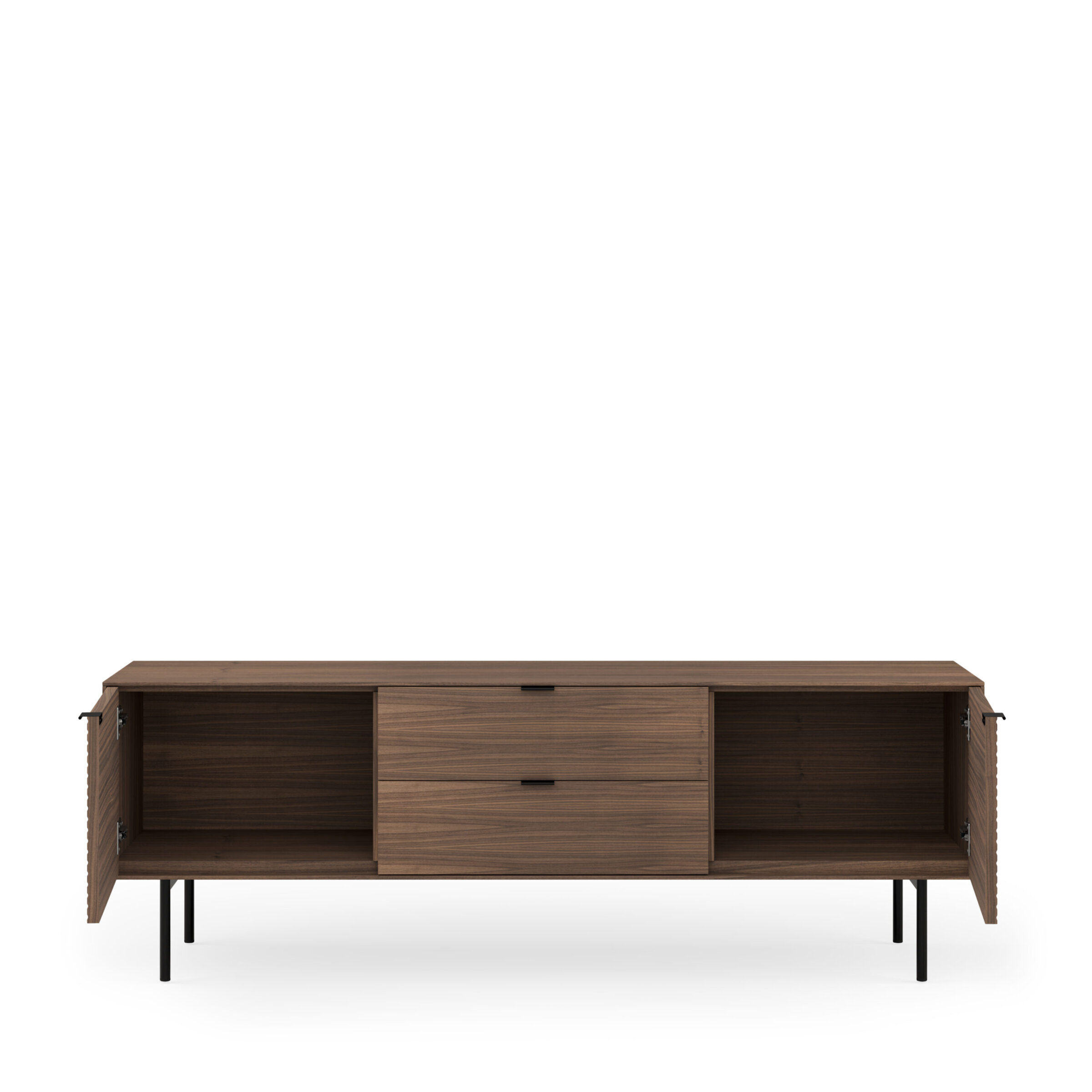 Mueble TV 160 TULSA nogal pata metal (2 puertas + 2 cajones) - Image 5