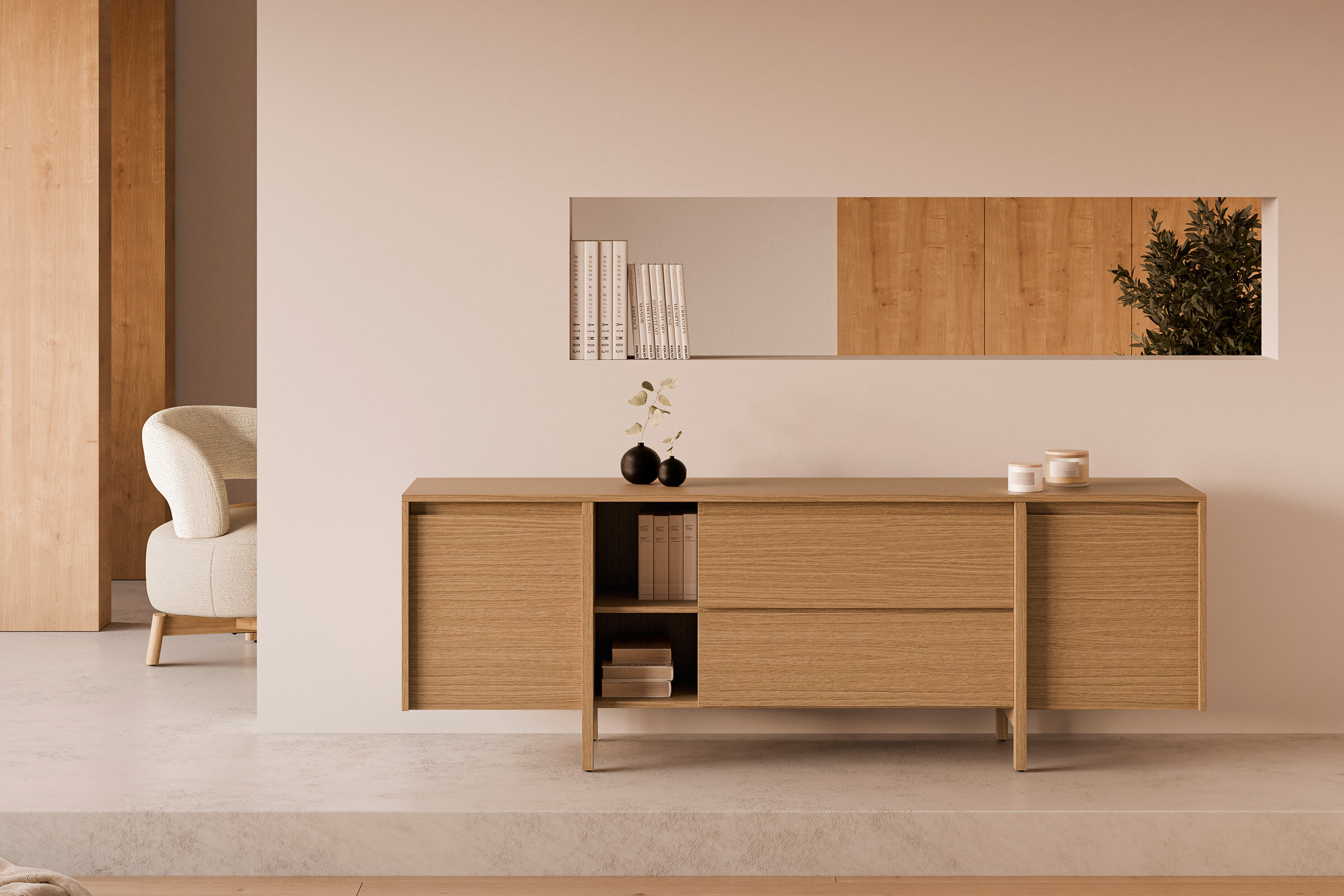 Mueble TV 180 PACIFIC (2 puertas + cajones)