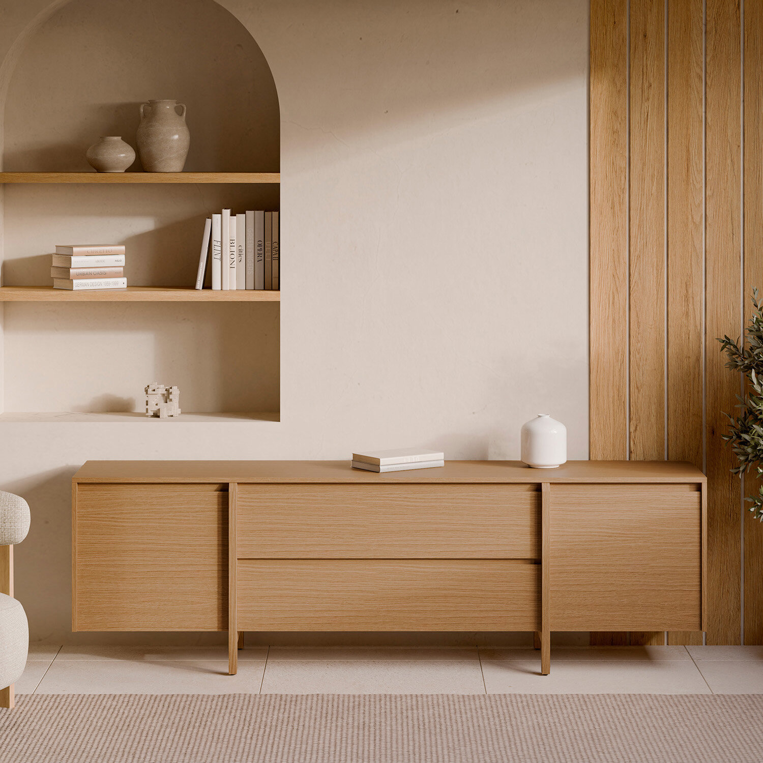 Mueble TV 200 PACIFIC (2 puertas + cajones) - Image 2