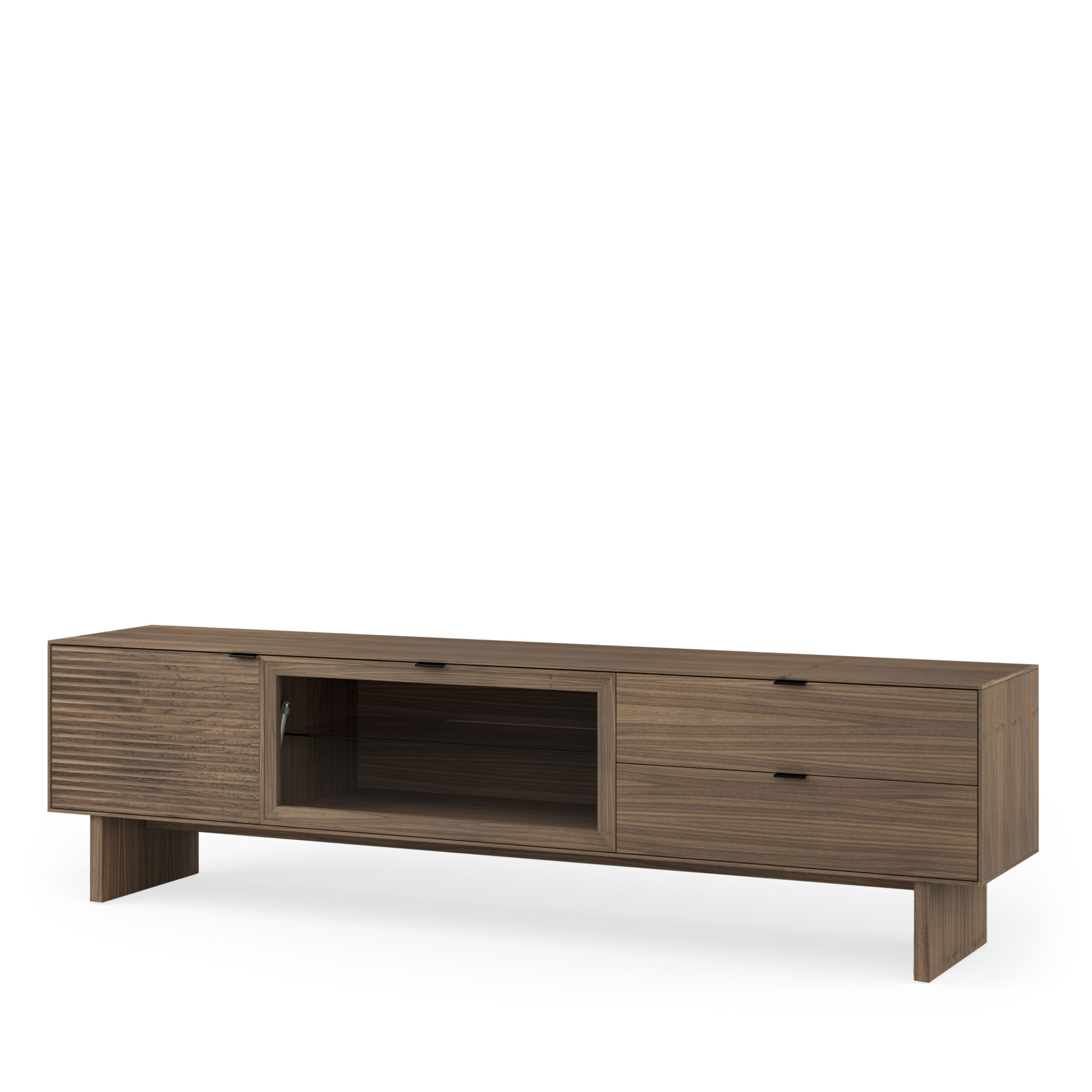 Mueble TV 200 TULSA nogal pata madera (2 puertas + 2 cajones) - Image 3