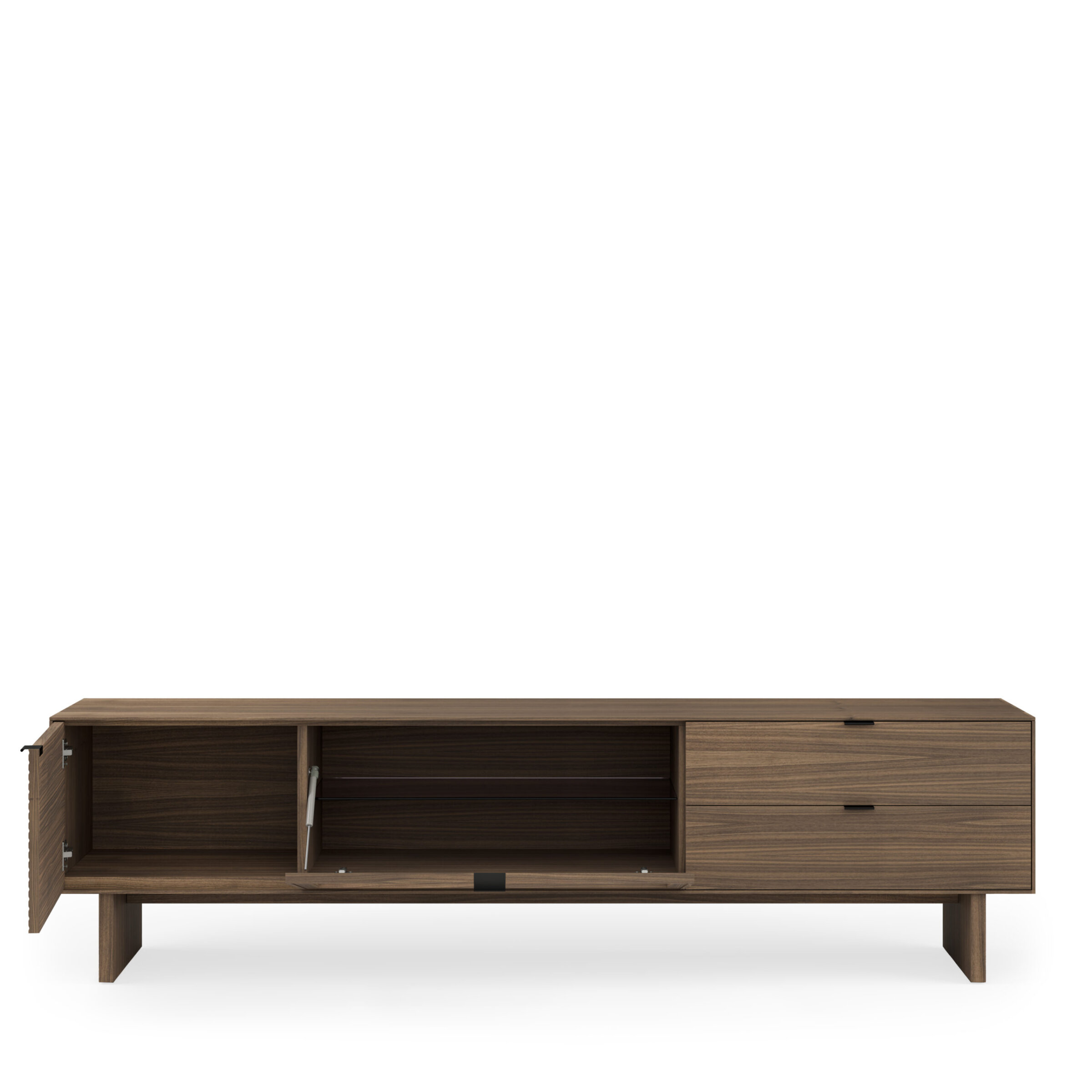 Mueble TV 200 TULSA nogal pata madera (2 puertas + 2 cajones) - Image 7