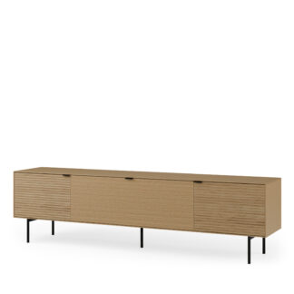 Mueble TV 200 TULSA roble pata metal (3 puertas)