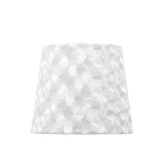 Pantalla Fatima E27 20dx10dx16htejido Blanco Nacar