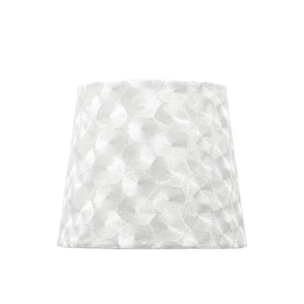 Pantalla Fatima E27 20dx10dx16htejido Blanco Nacar