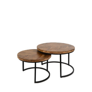 Set mesas centro FARLAN madera