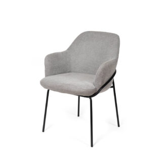 Silla ABIGAIL gris claro (pata negra)