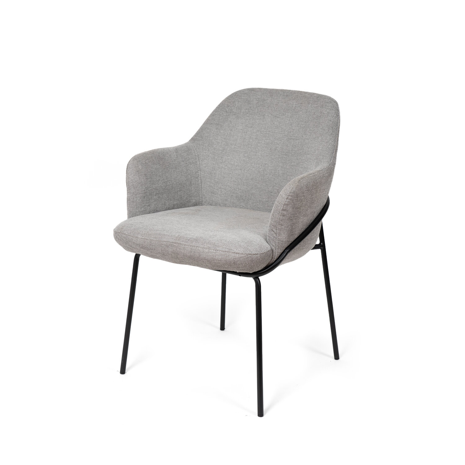 Silla ABIGAIL gris claro (pata negra)