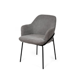 Silla ABIGAIL gris oscuro (pata negra)