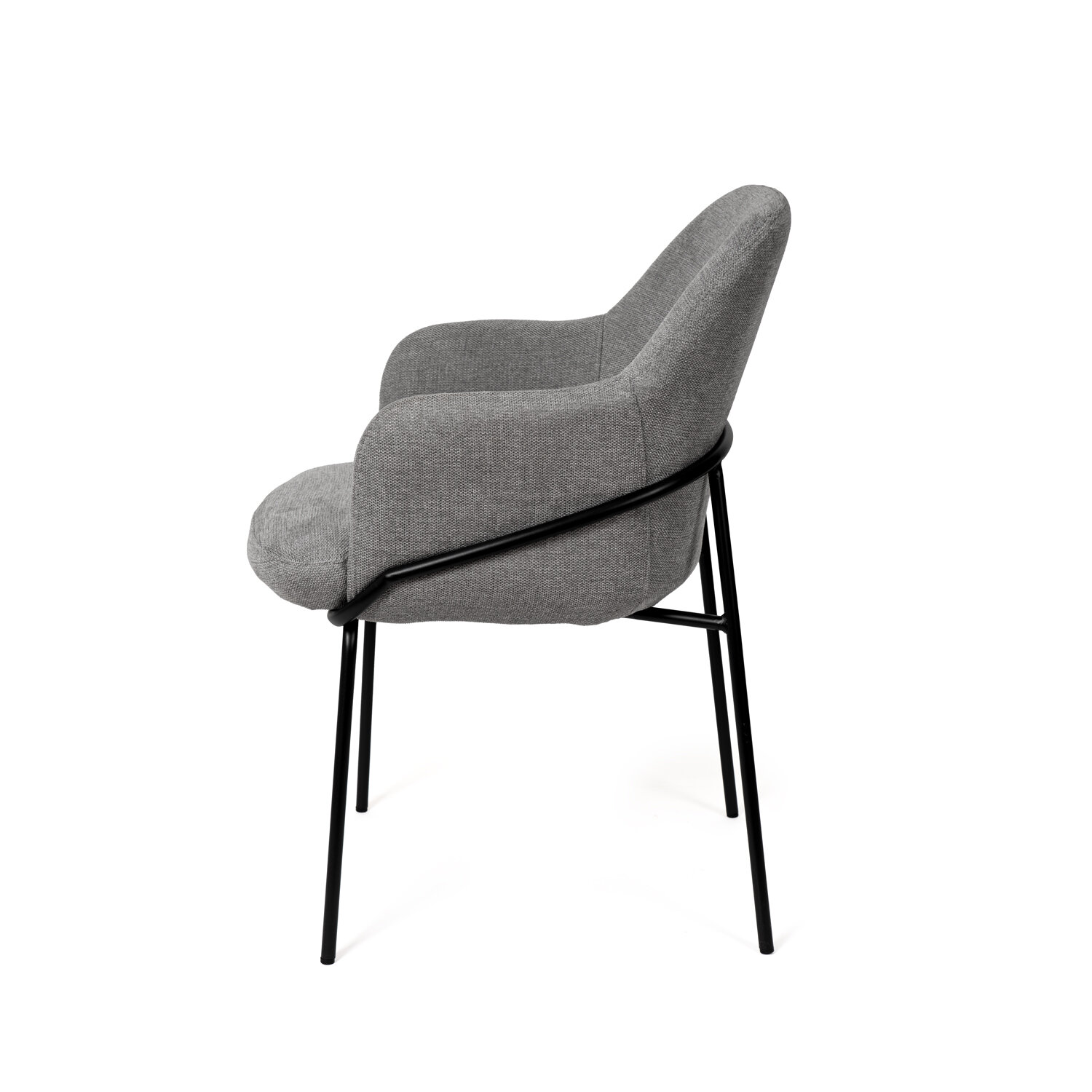 Silla ABIGAIL gris oscuro (pata negra) - Image 3
