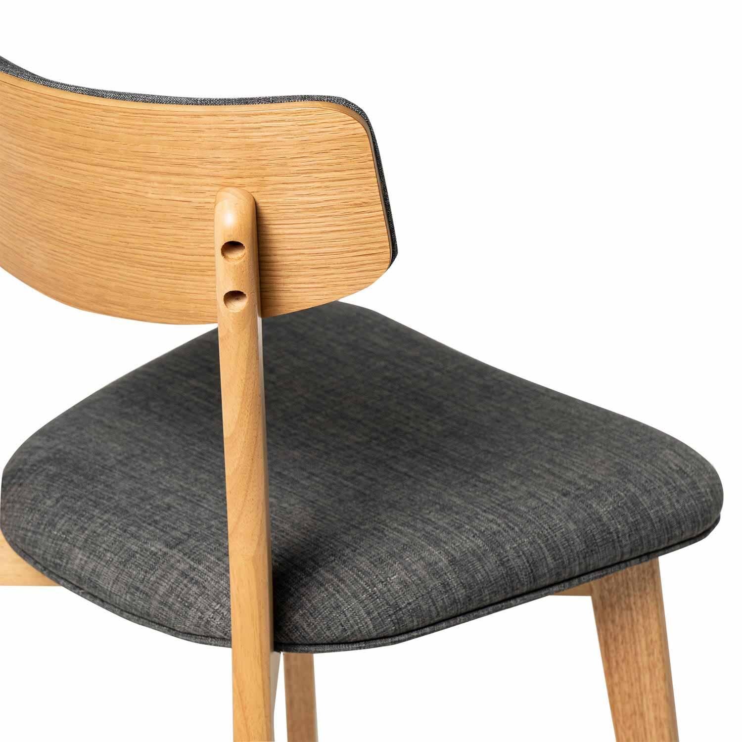 Silla ANAIS roble gris oscuro - Image 6