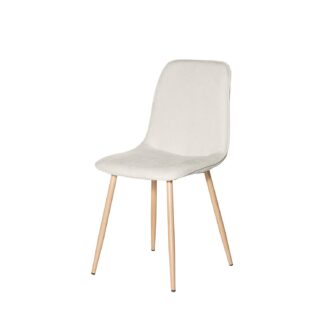 Silla ILIANA beige (pata símil roble)