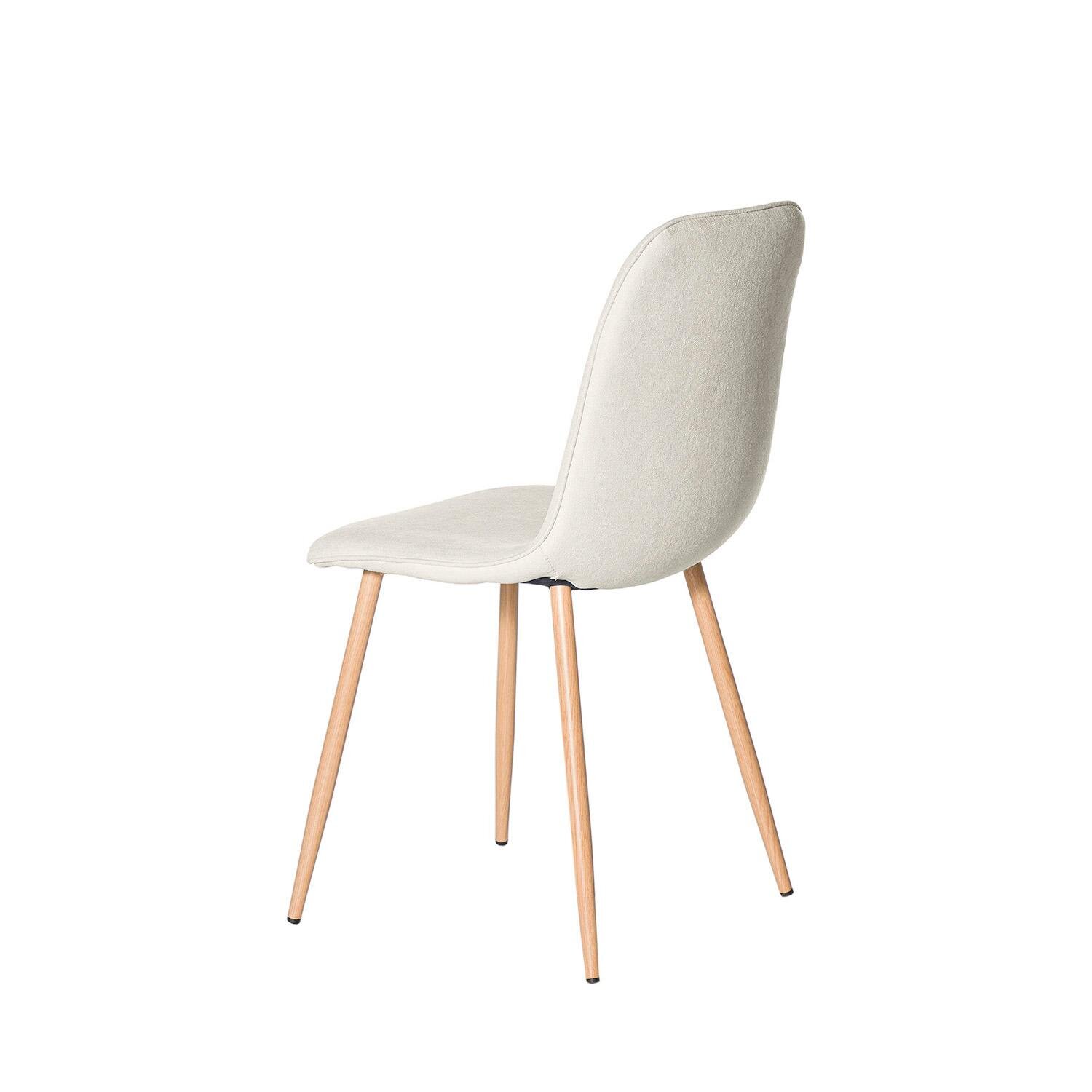 Silla ILIANA beige (pata símil roble) - Image 2