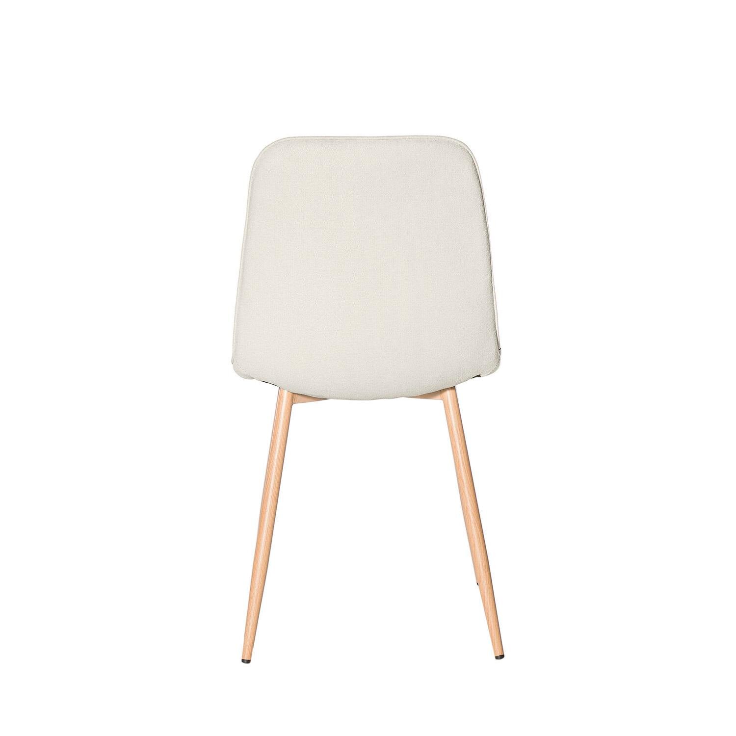 Silla ILIANA beige (pata símil roble) - Image 5
