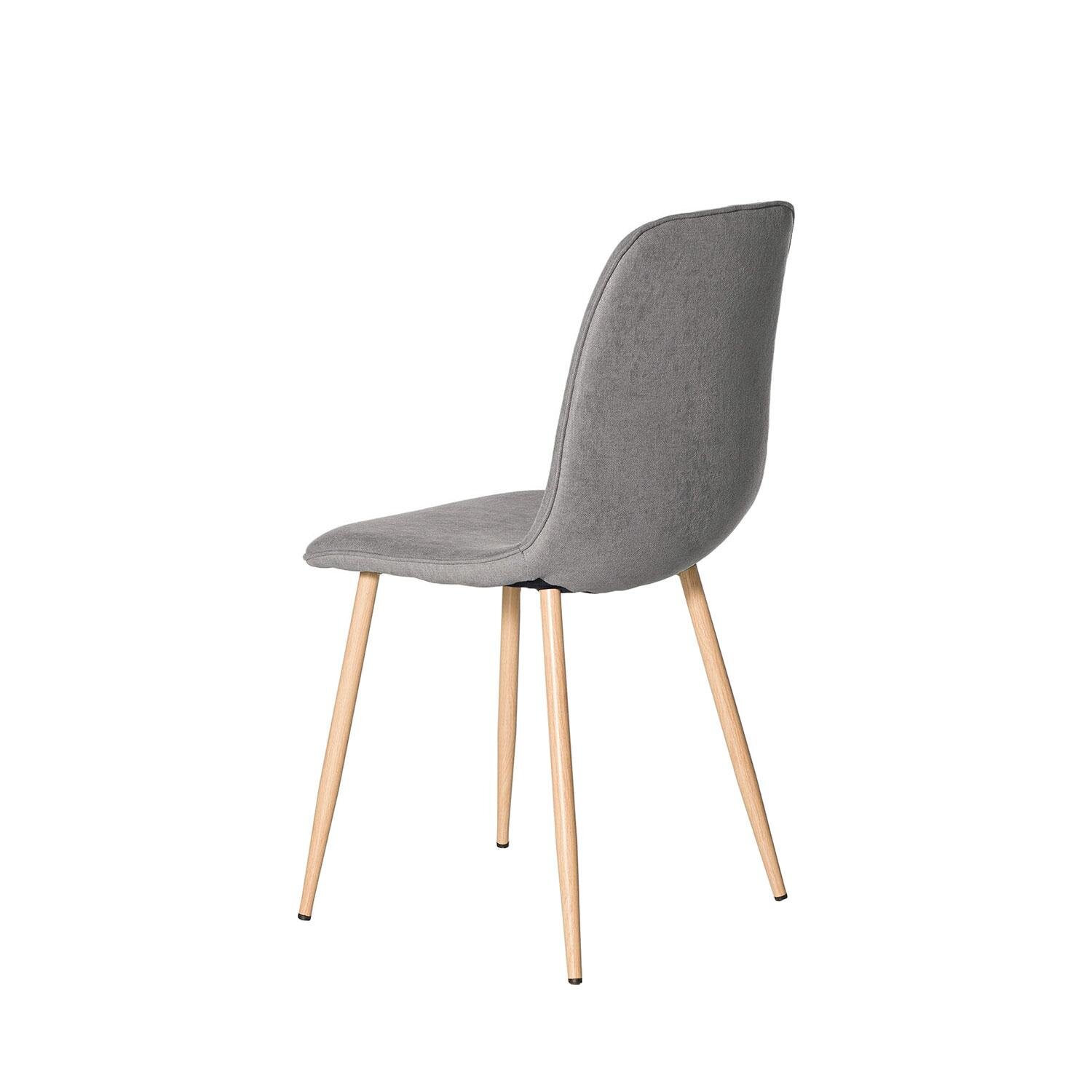 Silla ILIANA gris claro (pata símil roble) - Image 2