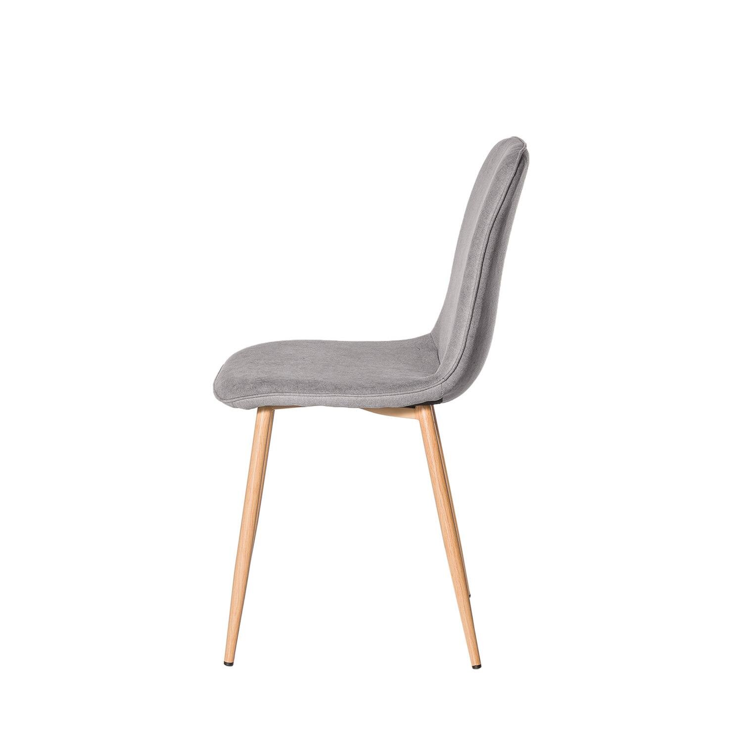 Silla ILIANA gris claro (pata símil roble) - Image 3