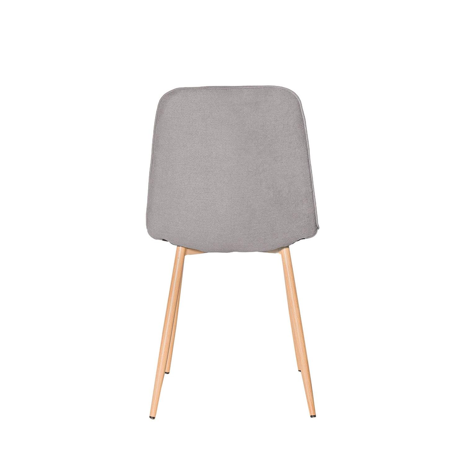Silla ILIANA gris claro (pata símil roble) - Image 5