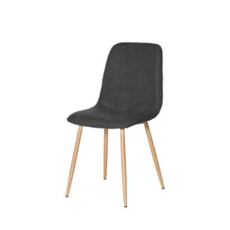 Silla ILIANA gris oscuro (pata símil roble)