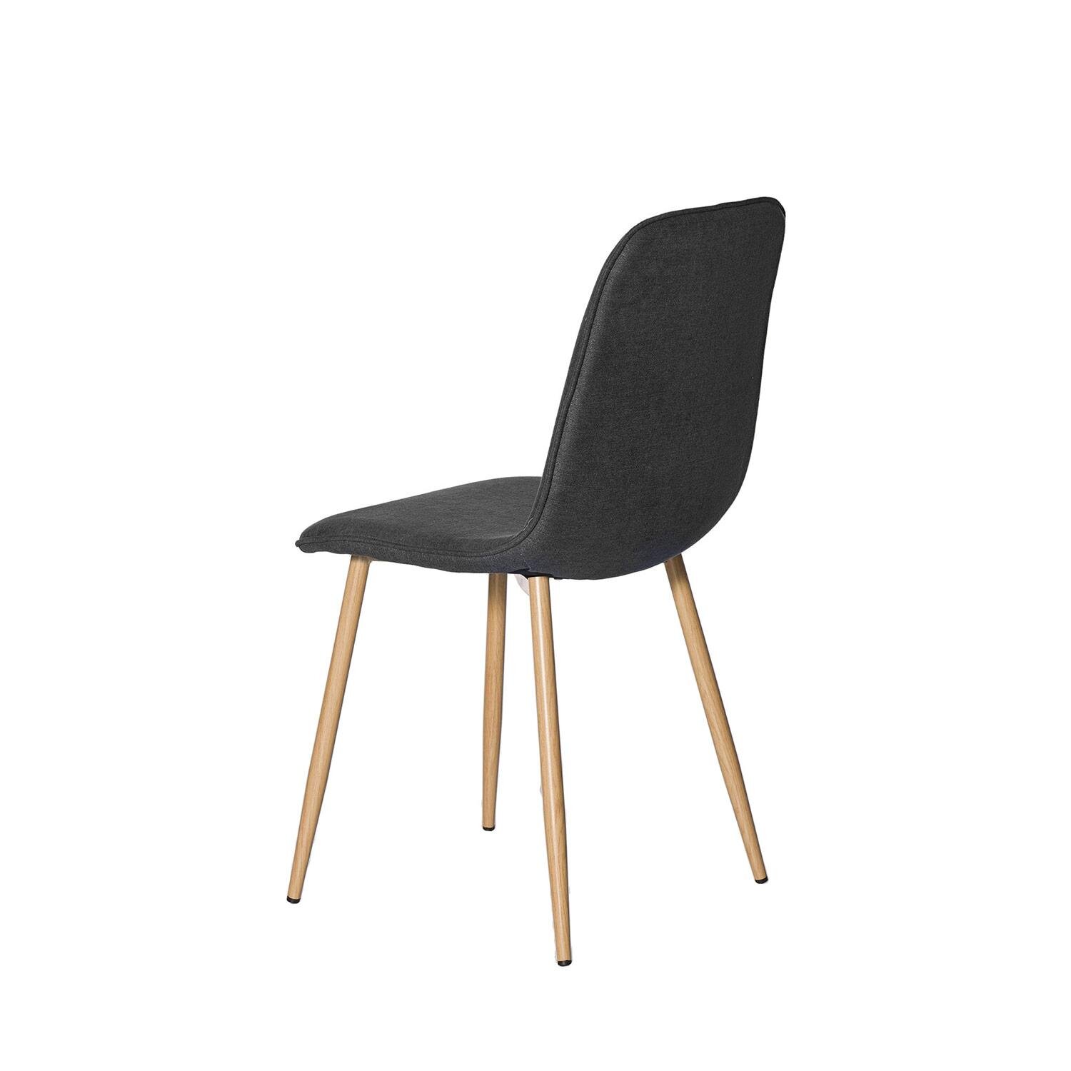 Silla ILIANA gris oscuro (pata símil roble) - Image 2
