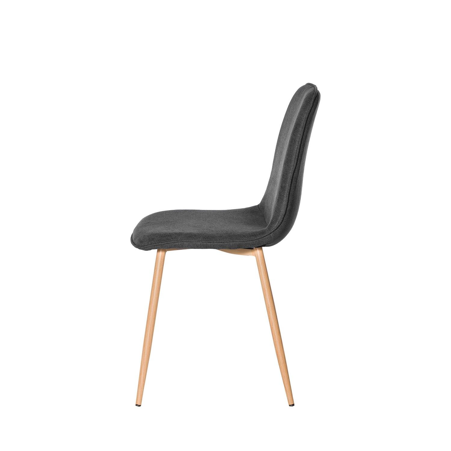 Silla ILIANA gris oscuro (pata símil roble) - Image 3