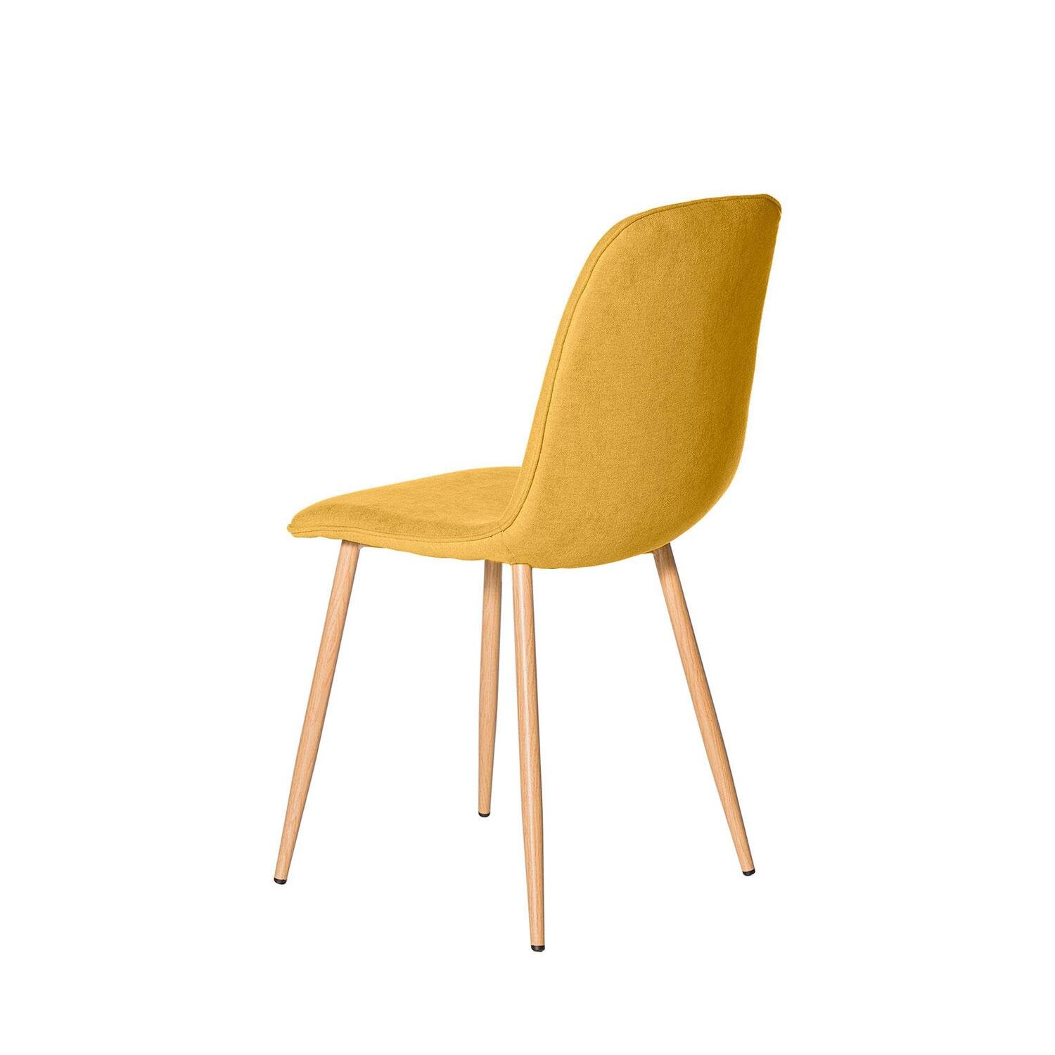 Silla ILIANA mostaza (pata símil roble) - Image 2