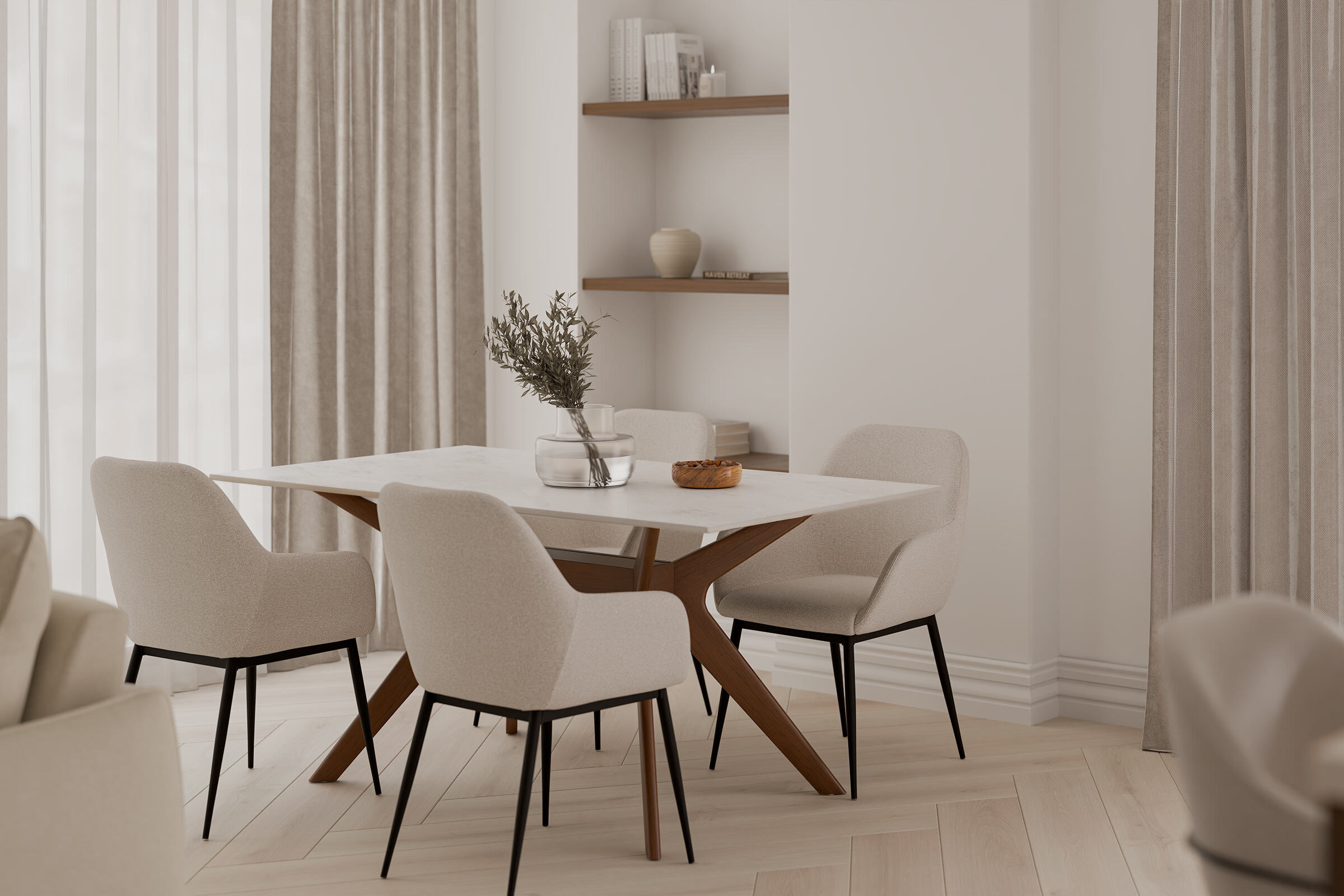 Silla ISABELLA beige (pata negra)