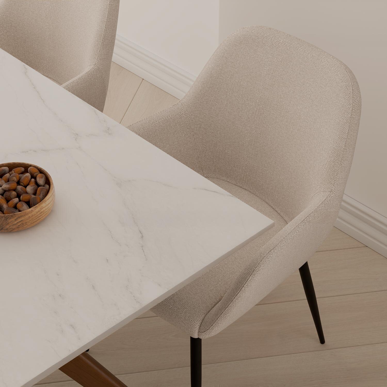 Silla ISABELLA beige (pata negra) - Image 5