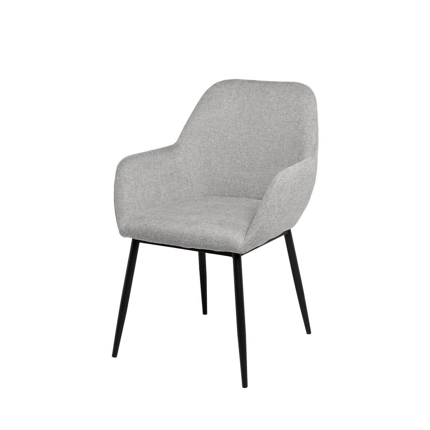 Silla ISABELLA gris claro (pata negra)