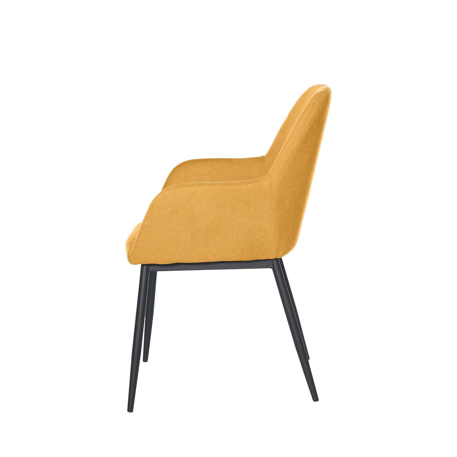 Silla ISABELLA mostaza (pata negra) - Image 3