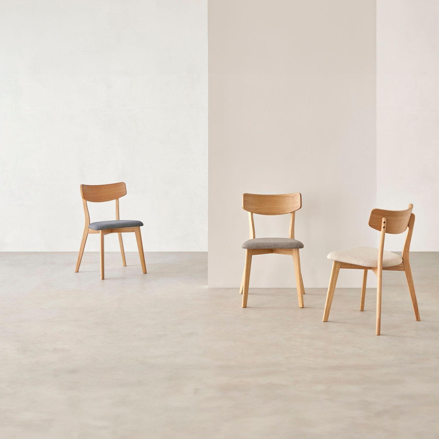 Silla KEIRA roble beige - Image 8