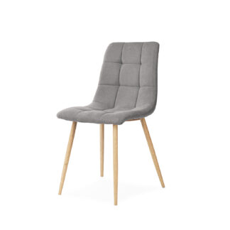 Silla MINNIE gris claro (pata símil roble)