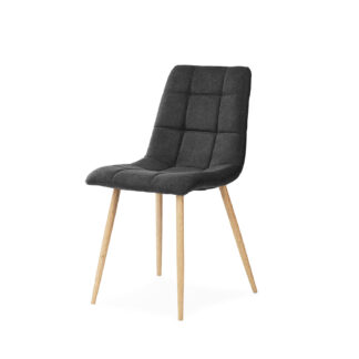 Silla MINNIE gris oscuro (pata símil roble)