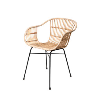 Silla NANCY natural/negro