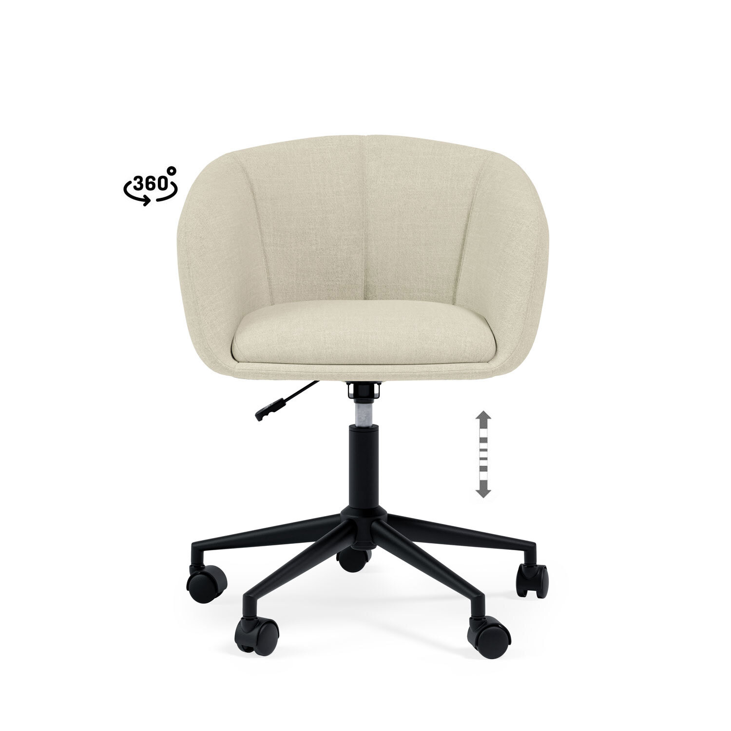 Silla oficina ARIZONA beige - Image 3