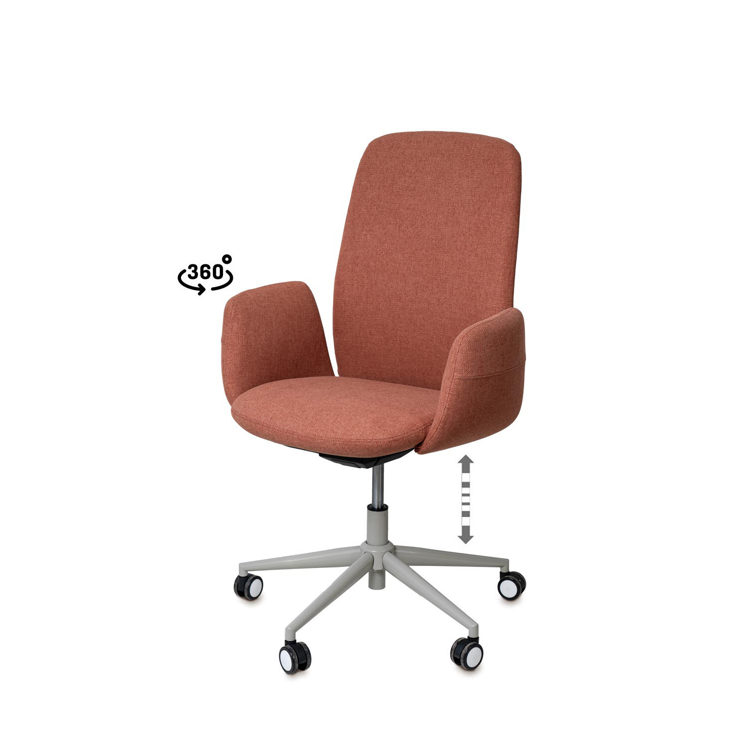 Silla oficina BRITISH terracota