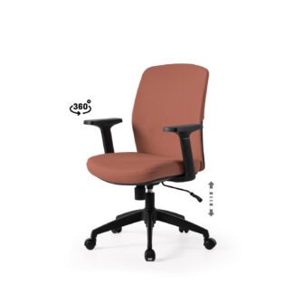 Silla oficina MARYLAND terracota